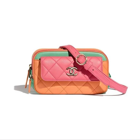 CHANEL Bags Chanel 220 Cruise In Out Waist Bag Barbie Pink Orange And Turquoise Poshmark
